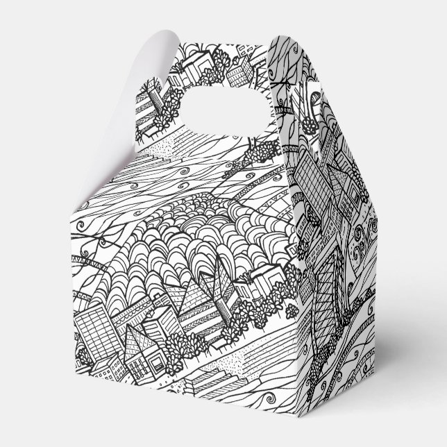 Chattanooga Whimsy Black and White Geschenkschachtel (Vorderseite)