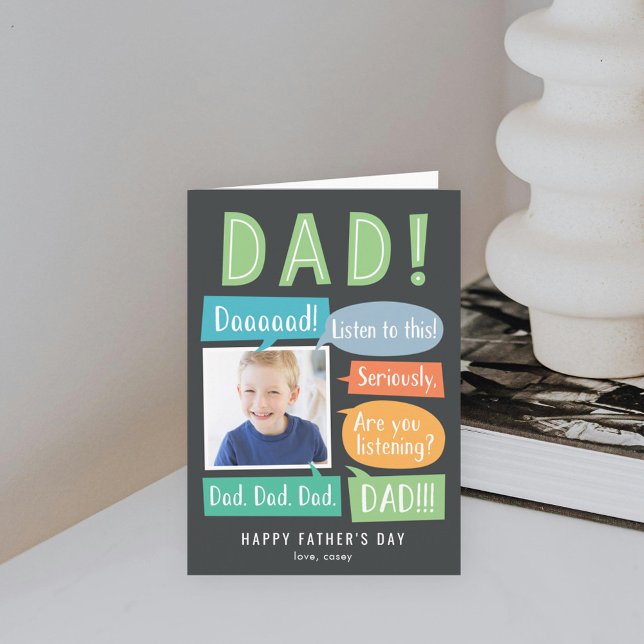 Chatterbox Benutzerdefinierte Foto Vatertagskarte Karte (Von Creator hochgeladen)