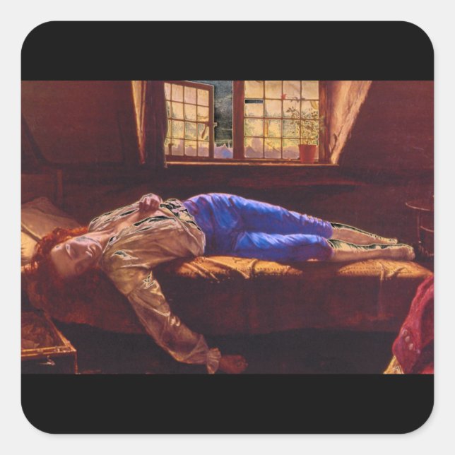 Chatterton' (1856),_Groups und Figures Quadratischer Aufkleber (Vorderseite)