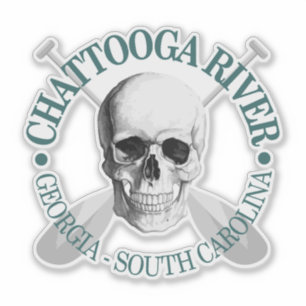 Chattooga-Fluss (Schädel) Aufkleber
