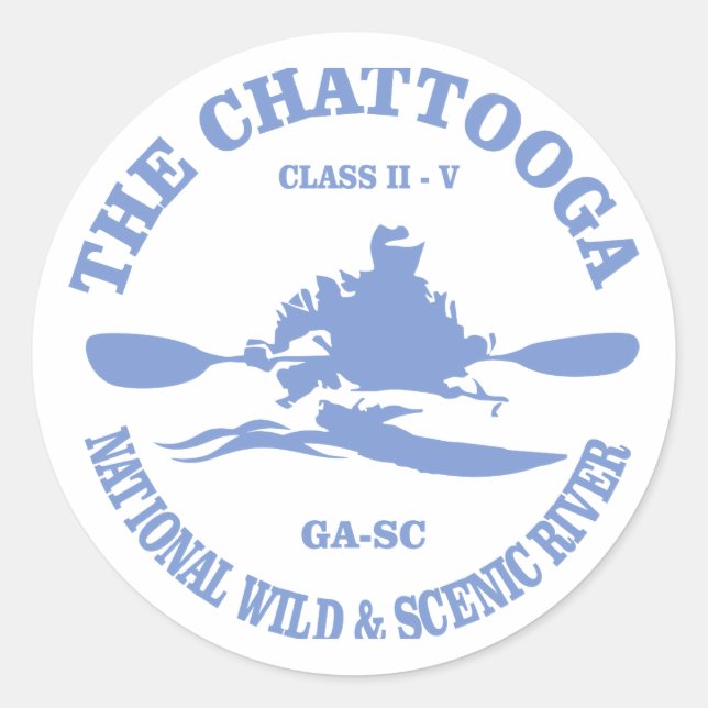 Chattooga NWSR Runder Aufkleber (Vorderseite)