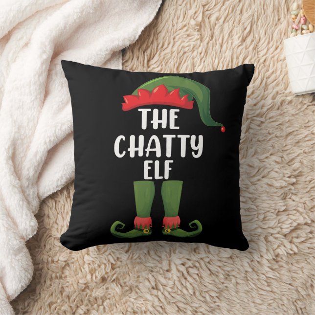 Chatty Elf Familie Matching Group Weihnachten Kissen (Decke)