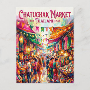Chatuchak Markt Thailand Postkarte