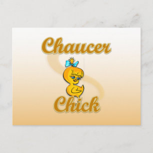Chaucer Chick Postkarte