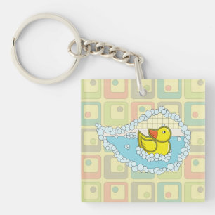 Chaucer der Gummi Duck Acrylic Schlüsselanhänger