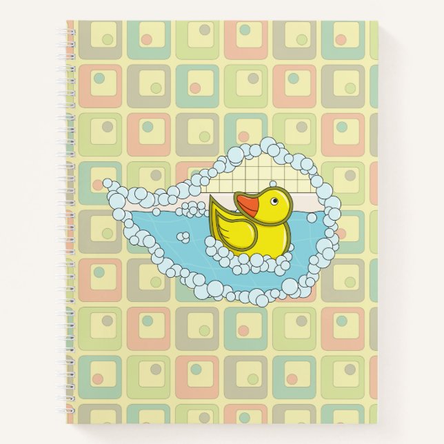 Chaucer the Rubber Duck Spiral Notebook Notizbuch (Vorderseite)