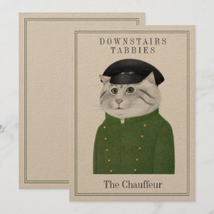 CHAUFFEUR CAT 12x18-Flachkarte + Text (auf Kraft) Feiertagskarte