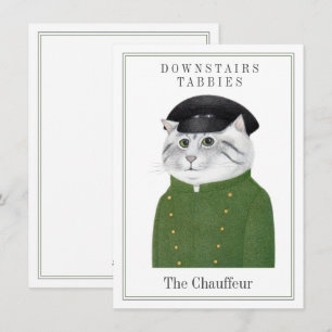 CHAUFFEUR CAT 4.5x6.25 Flachkarte + Text Feiertagskarte