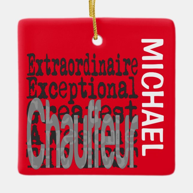 Chauffeur Extraordinaire CUSTOM Keramikornament (Vorderseite)