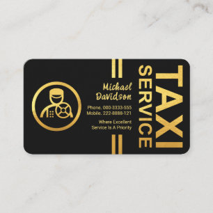 Chauffeur-Fahrer für die Gold Strips Lines Visitenkarte