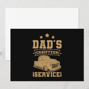 Chauffeur Papa Berufskraftfahrer Vatertag Einladung