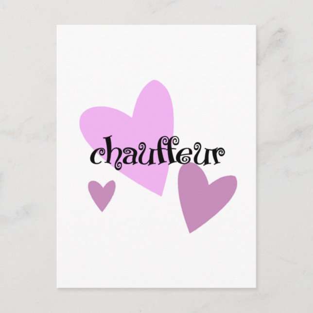 Chauffeur Postkarte (Vorderseite)
