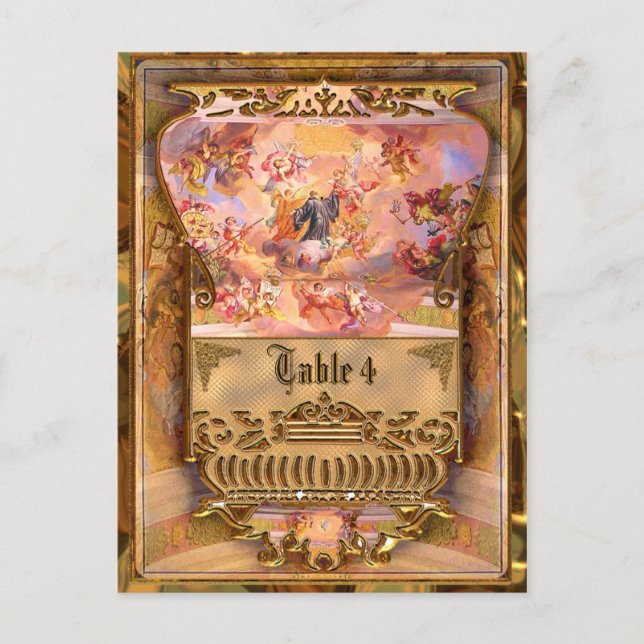 Chaussée-d'Antin Viktorianische Tischnummer Card (Vorderseite)