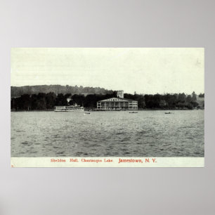 Chautauqua Lake, Jamestown NY 1909 Vintag Poster