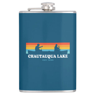 Chautauqua Lake New York Canoe Flachmann
