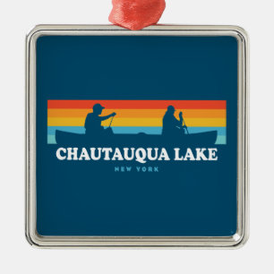 Chautauqua Lake New York Canoe Ornament Aus Metall