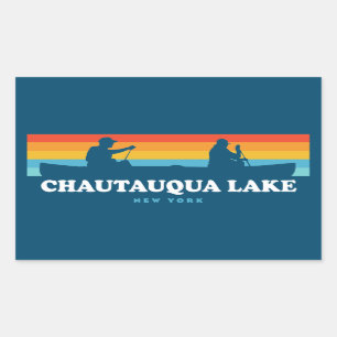 Chautauqua Lake New York Canoe Rechteckiger Aufkleber