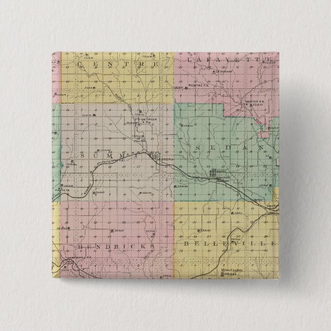 Chautauqua Landkreis, Kansas Button (Vorderseite)