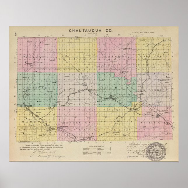 Chautauqua Landkreis, Kansas Poster (Vorne)