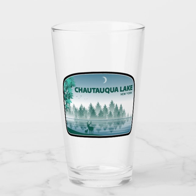 Chautauqua New York Deer Glas (Vorderseite)