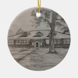 Chautauqua Park Pavillon Keramik Ornament