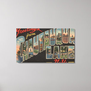 Chautauqua See - große Buchstabe-Szenen Leinwanddruck
