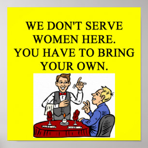 Chauvinist-Bar-Witz Poster