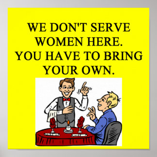 Chauvinist-Bar-Witz Poster