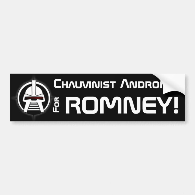Chauvinistische Androids für Romney! Autoaufkleber (Vorne)