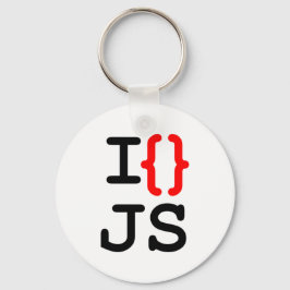 "Chaveiro I {} JS - I Liebe Javascript" Schlüsselanhänger