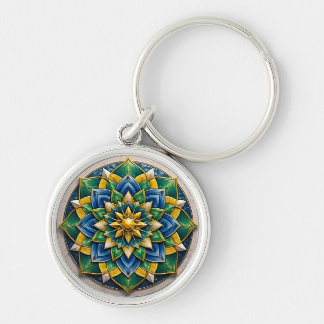 Chaveiro Mandala Luxo - 01 Schlüsselanhänger (Vorne)