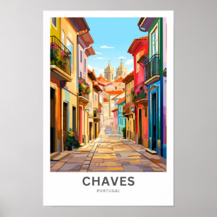 Chaves Portugal Travel Print Poster