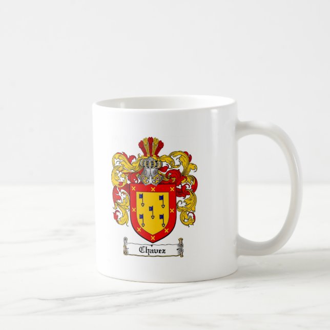CHAVEZ FAMILIENWAPPEN - CHAVEZ WAPPEN KAFFEETASSE (Rechts)