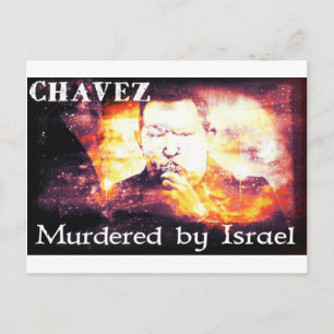 Chavez von Israel ermordet Postkarte