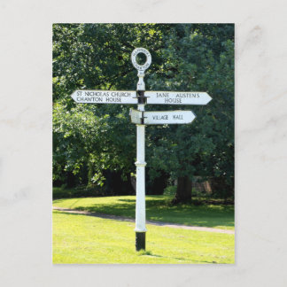 Chawton Signpost Hampshire Postkarte