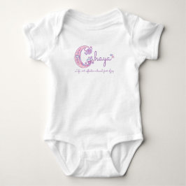 Chaya Girls Name bedeutet Buchstaben C Monogramm S Baby Strampler