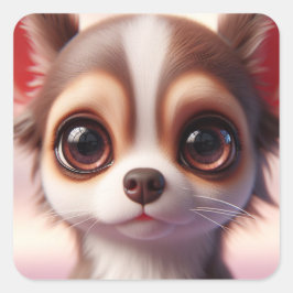 "Chaz" Quadratischer Aufkleber