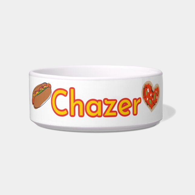"Chazer" Keramik-Haustier-Schüssel Napf (Vorderseite)