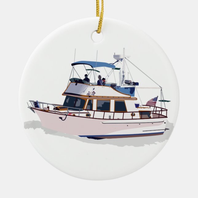 CHB DIESEL TRAWLER KERAMIK ORNAMENT (Vorne)