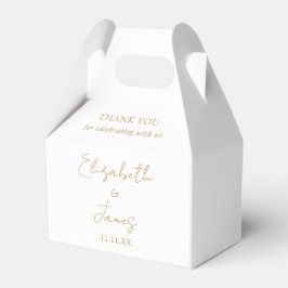 Chc Gold Elegante Script Wedding Vielen Dank Geschenkschachtel