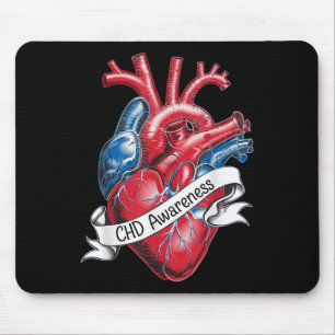 Chd Awareness Anatomisches Herz Band Design Mousepad