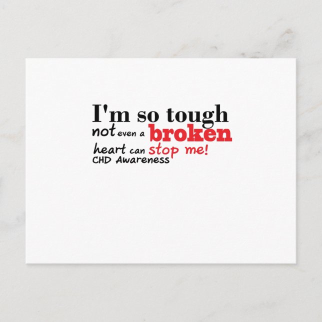 CHD Awareness-Geschenk Postkarte (Vorderseite)