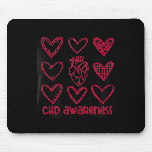Chd Awareness Heart Anatomische Herzerkrankung Mon Mousepad (Vorne)