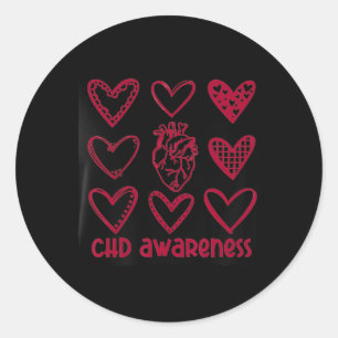 Chd Awareness Heart Anatomische Herzerkrankung Mon Runder Aufkleber