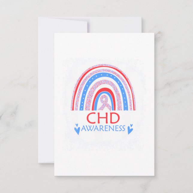 CHD Awareness Heart Disease Bleached Karte (Vorderseite)
