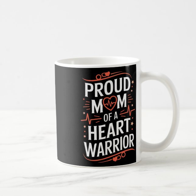 Chd Awareness Heart Disease Warrior Proud Warrior Kaffeetasse (Rechts)