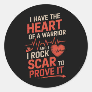 Chd Awareness Heart Disease Warrior Support Surger Runder Aufkleber