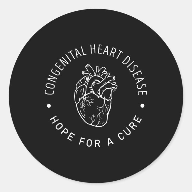 Chd Awareness Hoffnung auf eine Heilung Runder Aufkleber (Vorderseite)