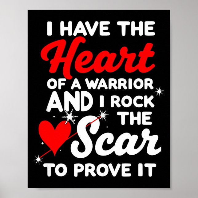 Chd Awareness I Have Heart Of Warriors &amp; I Roc Poster (Vorne)