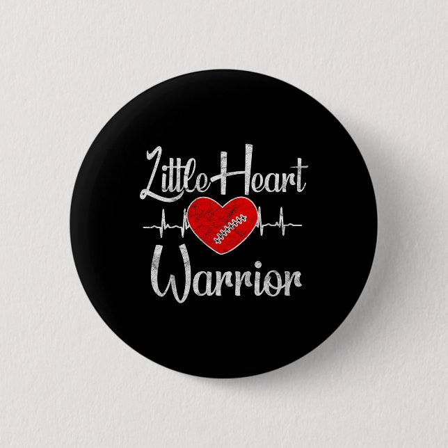 Chd Awareness - Little Heart Warrior Button (Vorderseite)